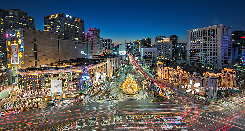 明洞十字路口图片素材