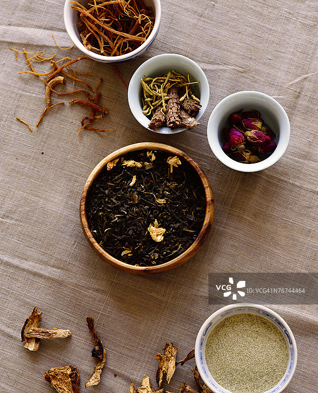 替代疗法用香草料图片素材