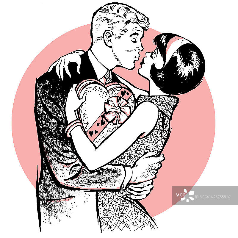 情侣接吻图片素材
