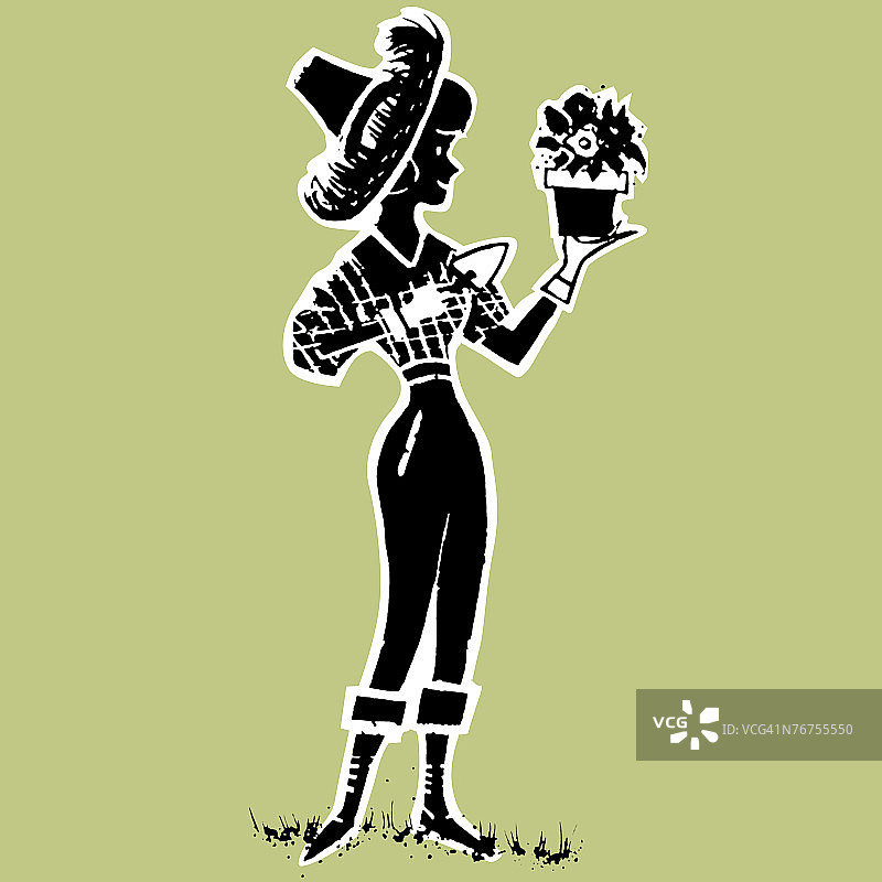 女人园艺图片素材