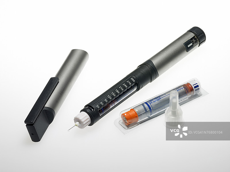 胰岛素注射笔和胰岛素安瓿图片素材