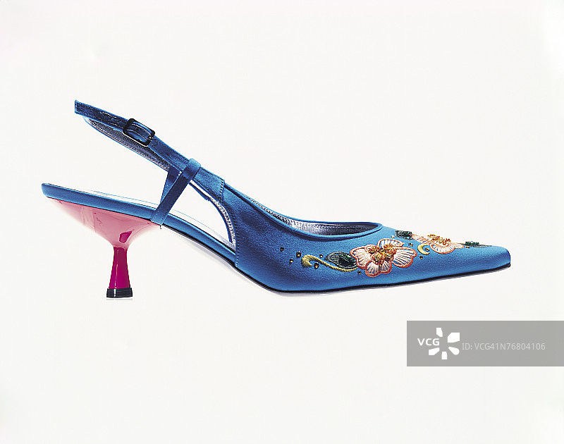 蓝粉色高跟鞋图片素材