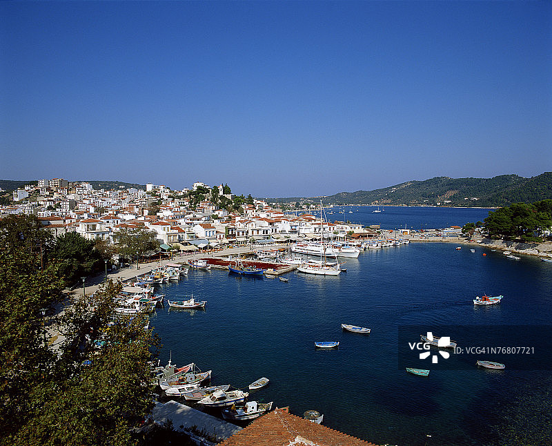 斯基亚索斯港口图片素材