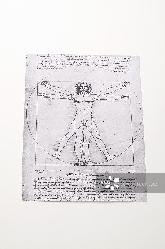 莱昂纳多·达·芬奇的《维特鲁威人》图片素材