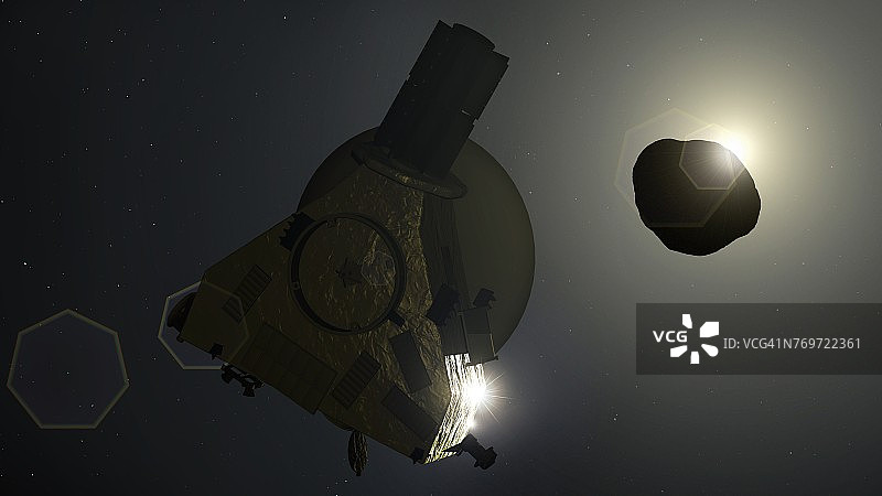 “新视野号”探测器与2014 MU69相遇插图图片素材