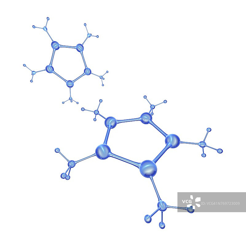 抽象分子模型，插图图片素材