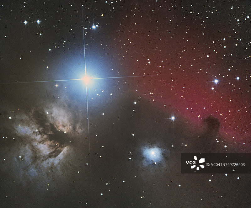 天文摄影IC434马头星云图片素材