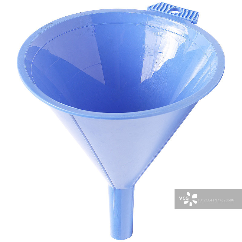 蓝色塑料漏斗图片素材