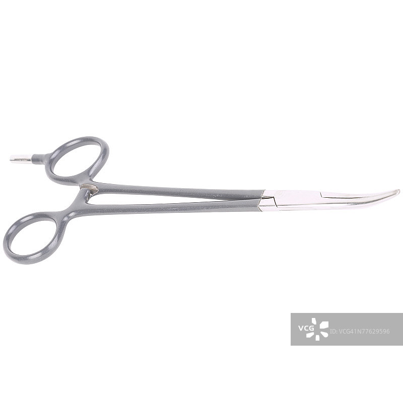 带灰色塑料手柄的手术钳图片素材