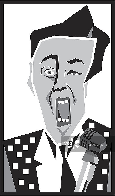 酒廊歌手和麦克风图片素材