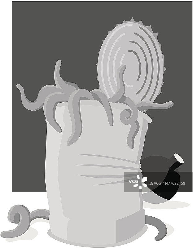 打开的一罐蠕虫图片素材