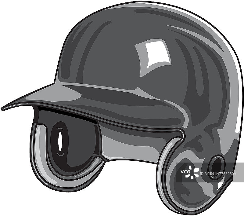 闪亮的击球头盔图片素材