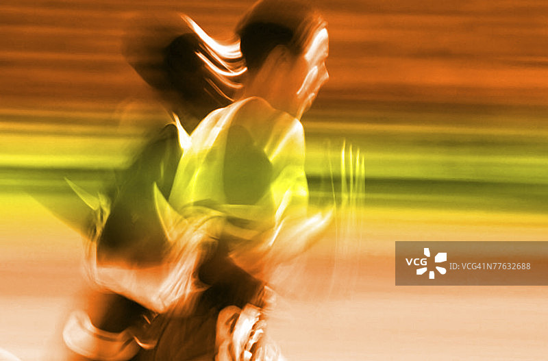 模糊的跑步者图片素材