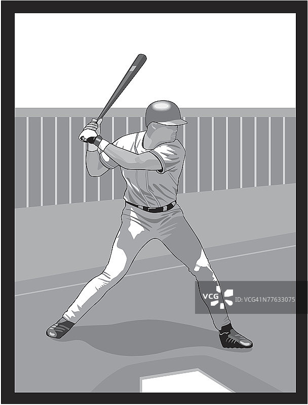 击球的棒球运动员图片素材