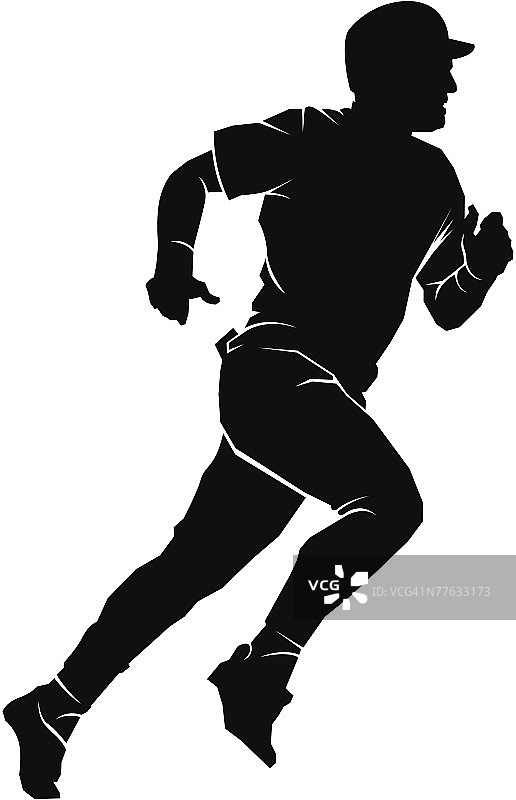 棒球运动员奔跑图片素材