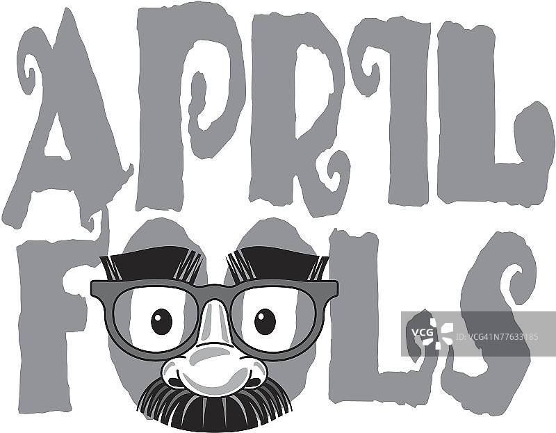 戴着滑稽眼镜的愚人节图片素材