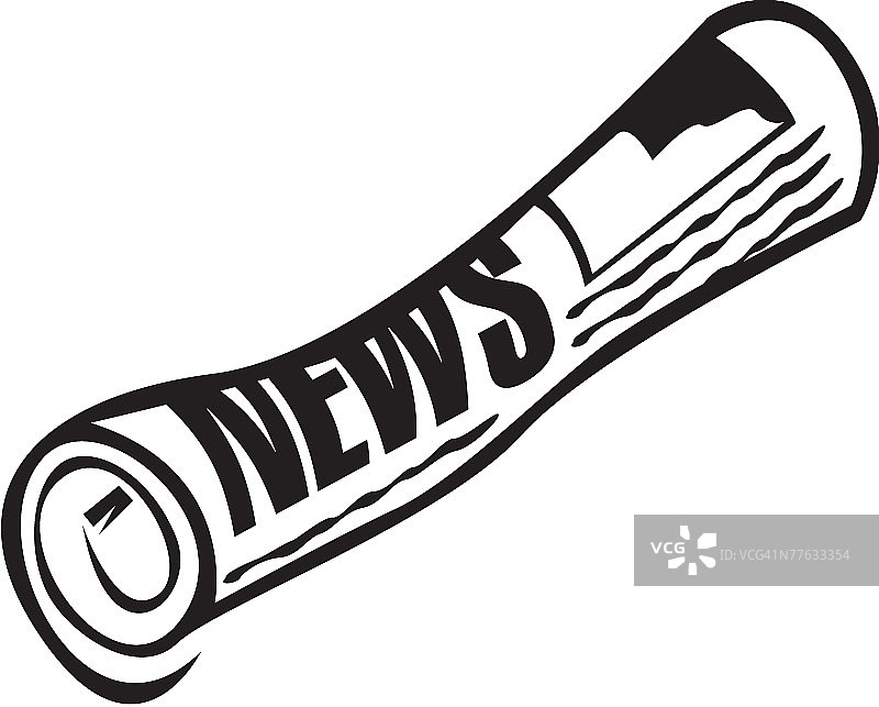 卷起来的报纸图片素材