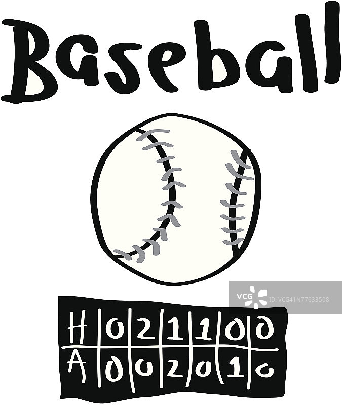 带有记分牌和棒球的图形处理图片素材