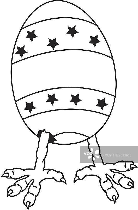 露出脚的复活节彩蛋图片素材