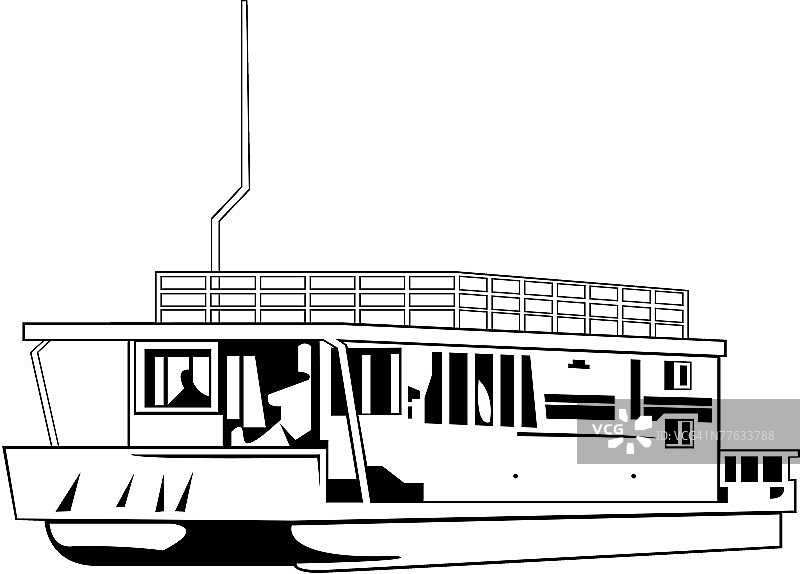 浮桥船图片素材