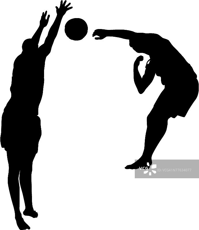 排球运动员剪影图片素材