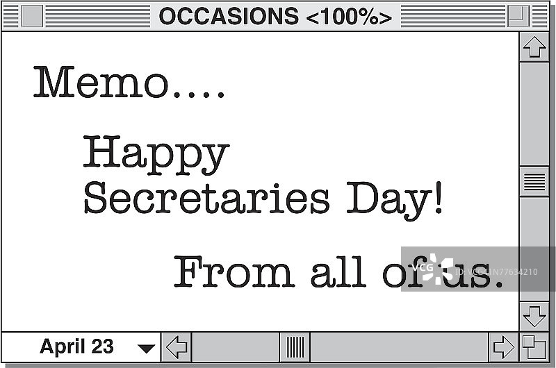 备忘录……秘书节快乐！来自我们大家图片素材