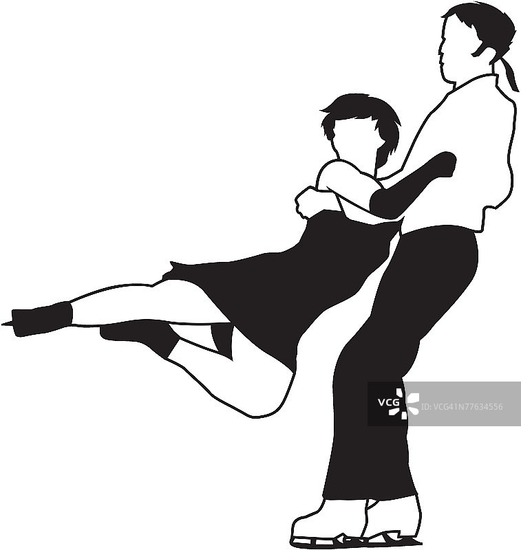 情侣花样滑冰图片素材