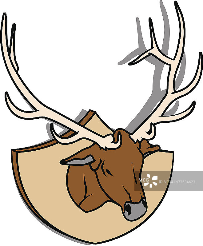 鹿头标本图片素材