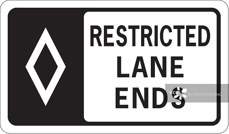 限制车道标志图片素材