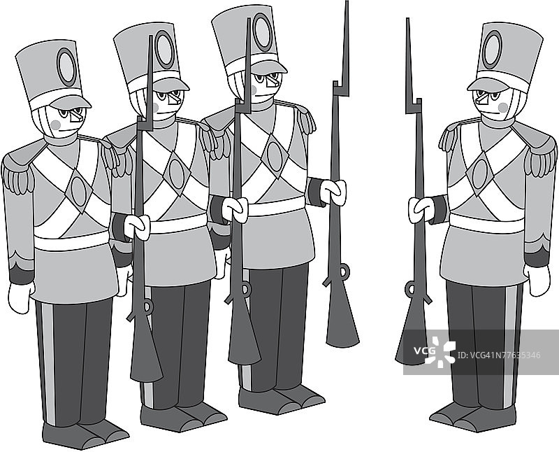 士兵们。图片素材