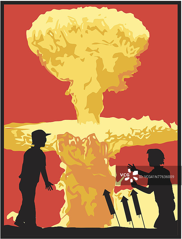 人们燃放烟花图片素材