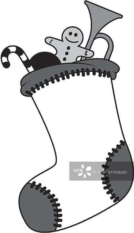 装满礼物的长袜图片素材