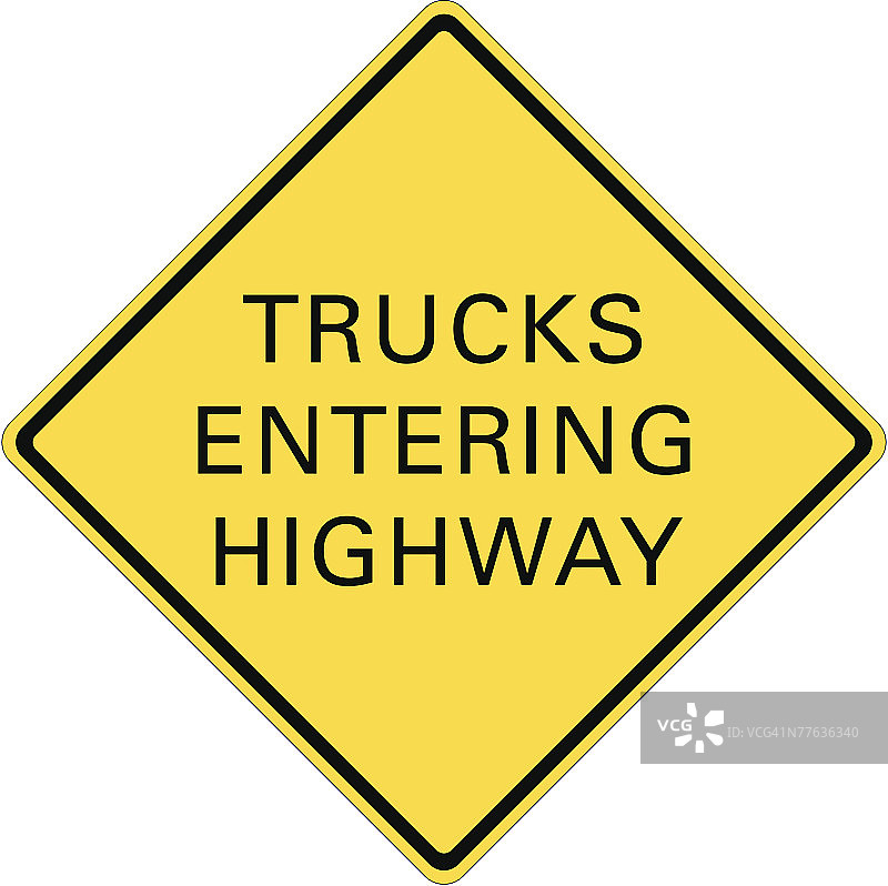 卡车驶入高速公路图片素材