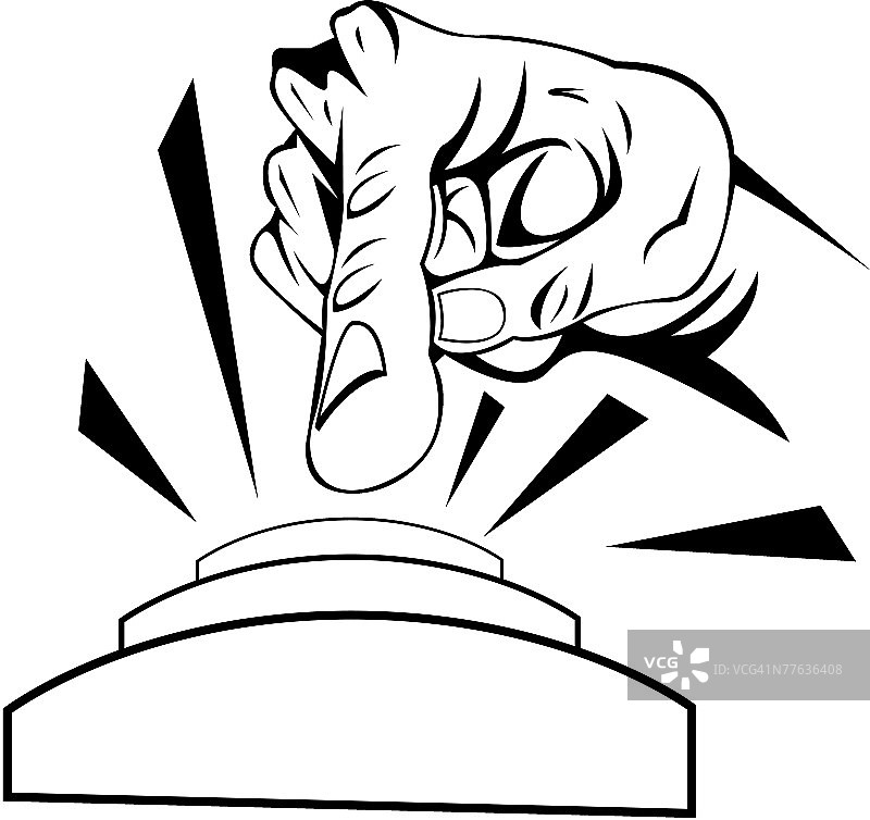 手部按下按钮图片素材