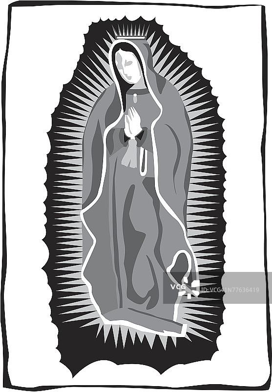 祈祷的圣母玛利亚图片素材