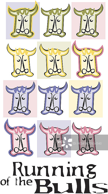奔牛节与牛头图片素材