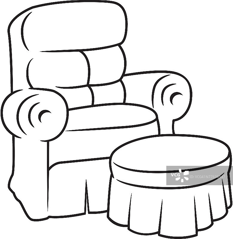 躺椅和脚凳图片素材