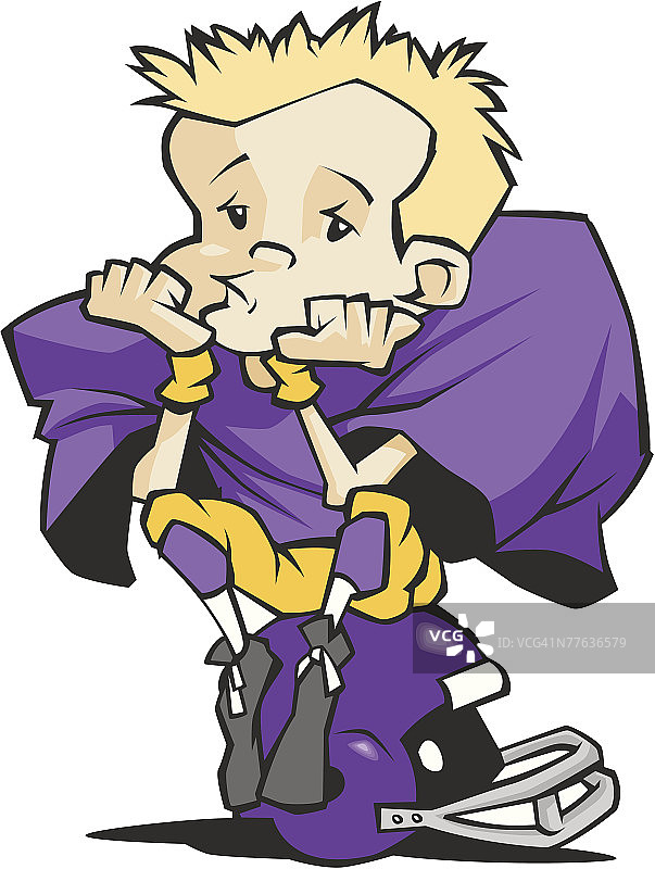 沮丧的足球运动员图片素材