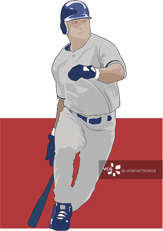 棒球击球手冲向一垒图片素材