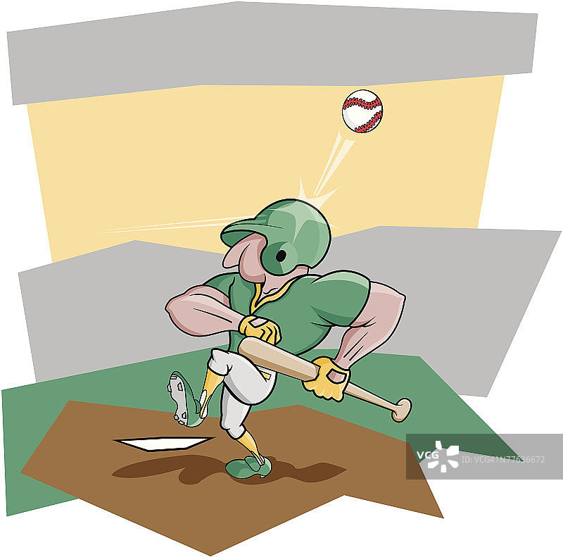 击球手被投球击中图片素材