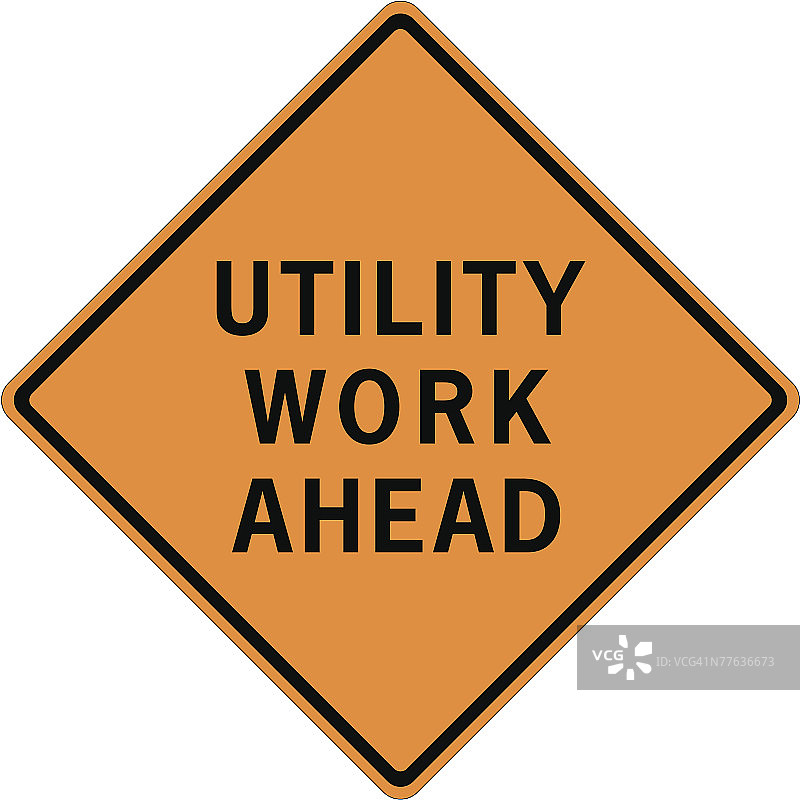 前方施工标志图片素材