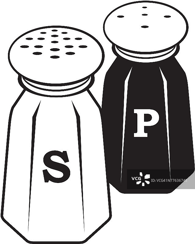 盐和胡椒粉罐图片素材