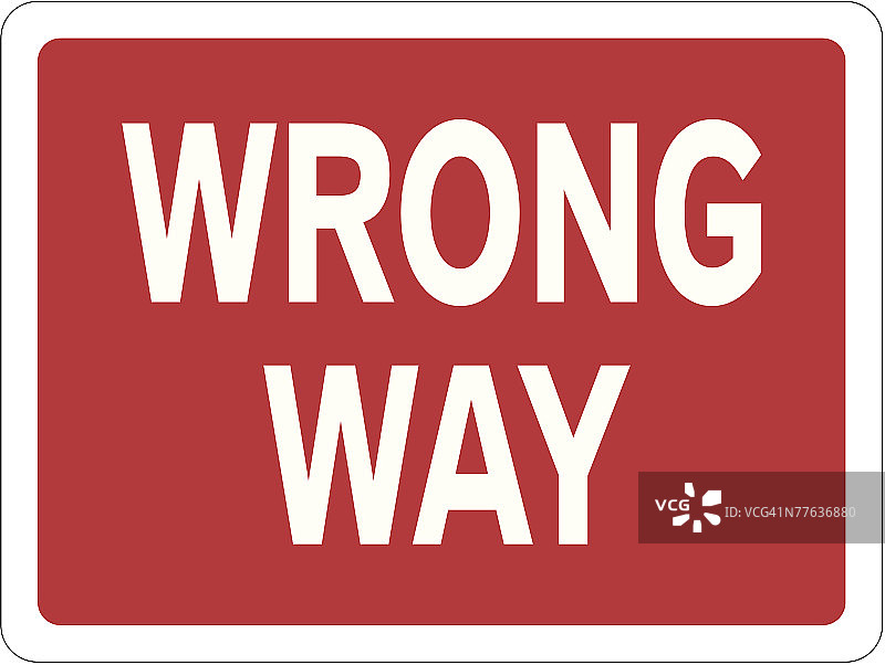 错误方向标志图片素材