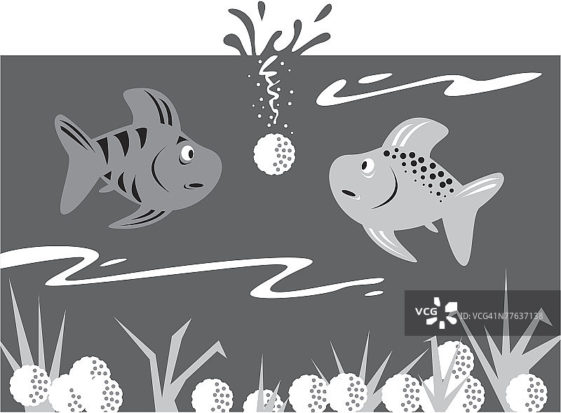 鱼看着高尔夫球图片素材