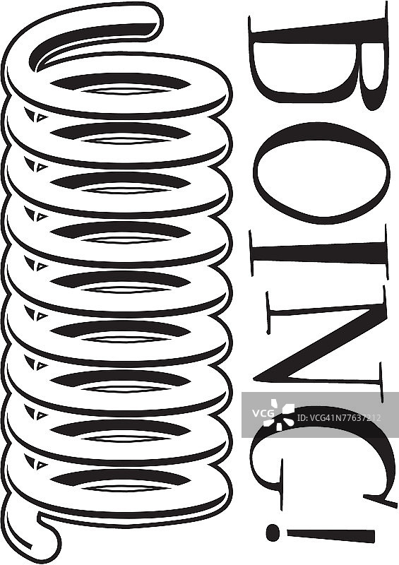 带有BOING!字样的春天图片素材