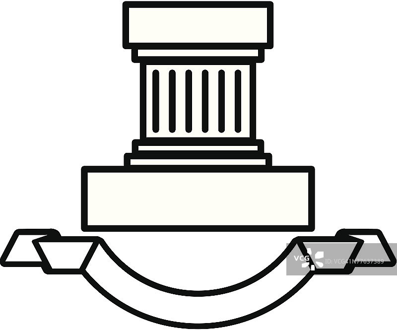 柱子和banner榫眼图片素材