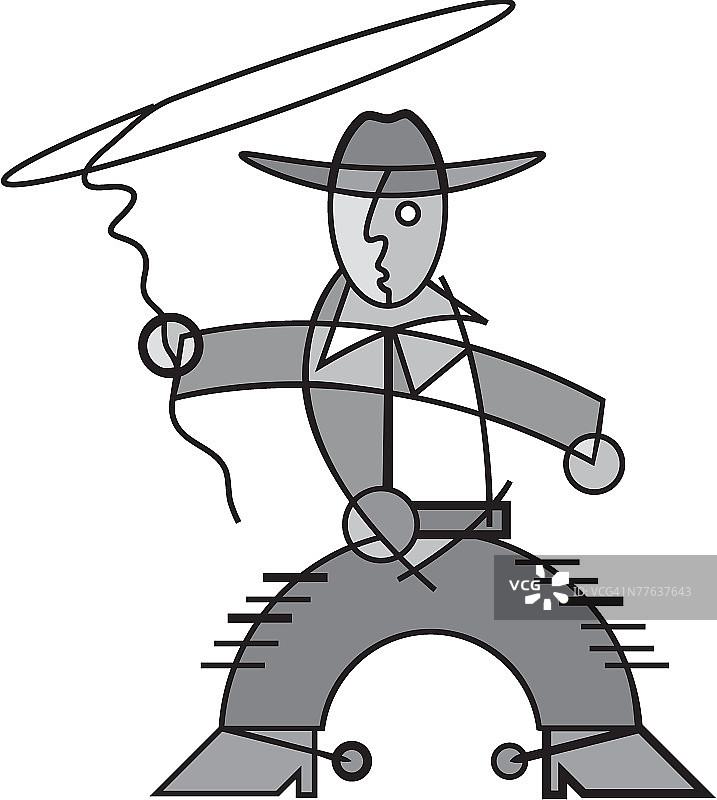 抽象人物旋转绳索图片素材