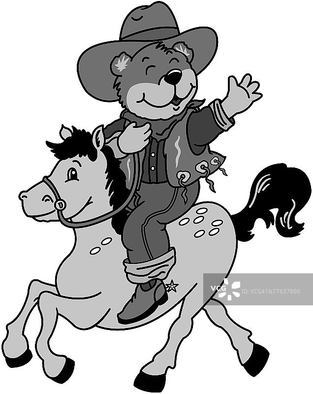 骑马的泰迪熊图片素材