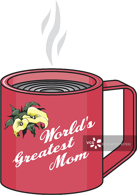 带杯子的世界伟大母亲图片素材