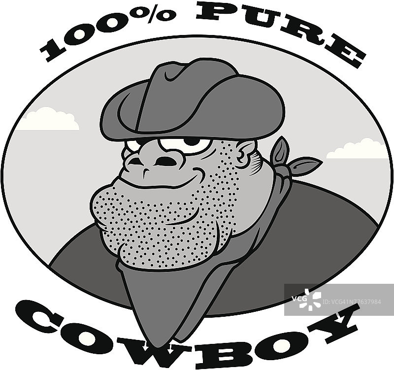 牛仔竞技表演的图形处理图片素材